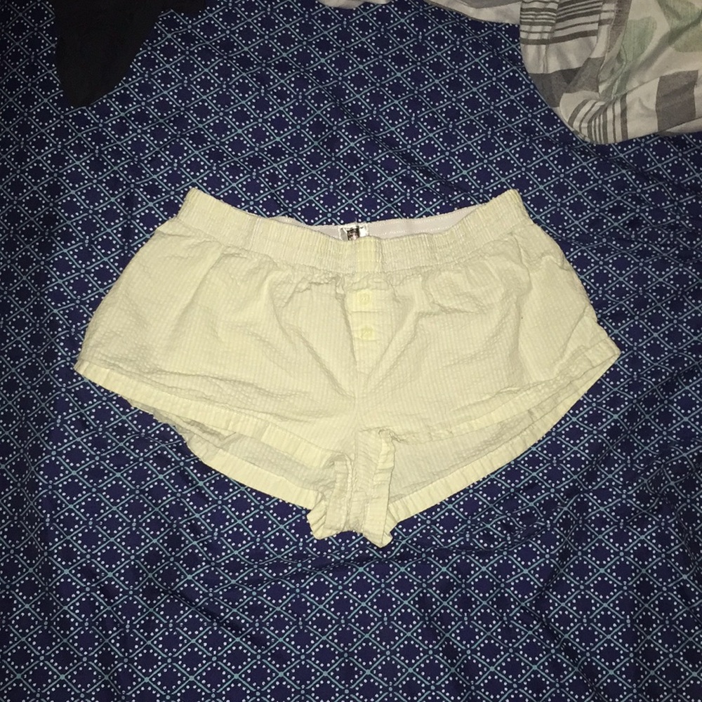Pale yellow pj shorts